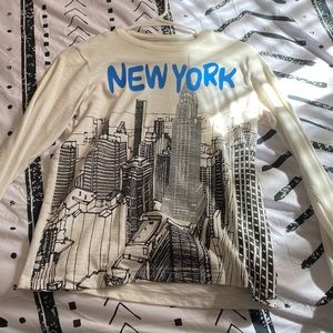 New York long sleeve large kids shirt